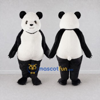 Custom Black and White Panda Mascot Costume Adult Full Body Suit for Wildlife Events