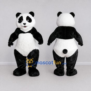 Custom Black and White Panda Mascot Costume Adult Full Body Suit for Wildlife Events