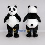 Custom Black and White Panda Mascot Costume Adult Full Body Suit for Wildlife Events