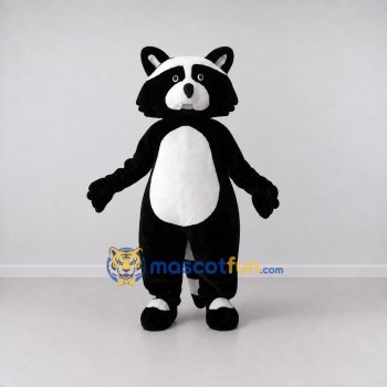 Custom Black and White Raccoon Mascot Costume Adult Full Body Suit for Woodland Events Custom Black and White Raccoon Mascot Costume Adult Full Body Suit for Woodland Events