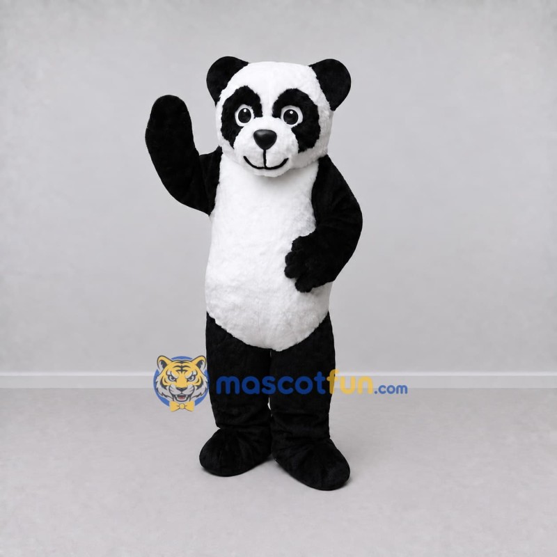 Custom Black and White Panda Mascot Costume Adult Full Body Suit for Children's Events Custom Black and White Panda Mascot Costume Adult Full Body Suit for Children's Events