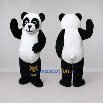 Custom Black and White Panda Mascot Costume Adult Full Body Suit for Children's Events