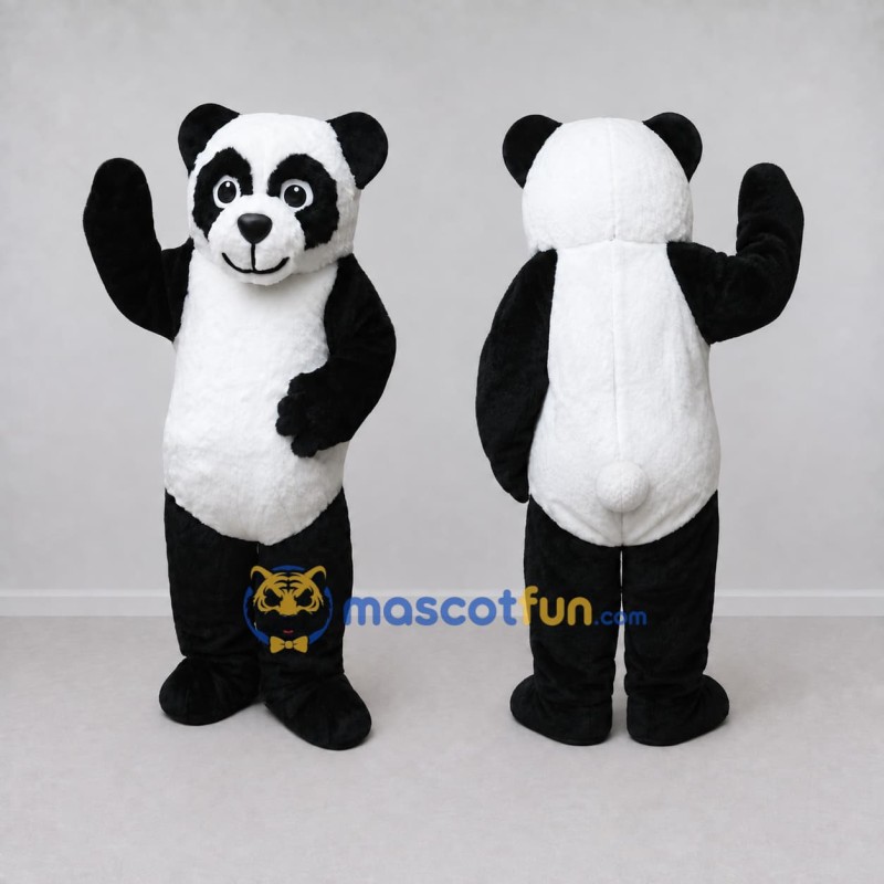 Custom Black and White Panda Mascot Costume Adult Full Body Suit for Children's Events Custom Black and White Panda Mascot Costume Adult Full Body Suit for Children's Events