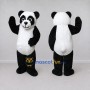 Custom Black and White Panda Mascot Costume Adult Full Body Suit for Children's Events