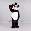 Custom Black and White Panda with Hat Mascot Costume Adult Full Body Suit for School Events Custom Black and White Panda with Hat Mascot Costume Adult Full Body Suit for School Events