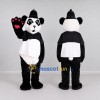 Custom Black and White Panda with Hat Mascot Costume Adult Full Body Suit for School Events Custom Black and White Panda with Hat Mascot Costume Adult Full Body Suit for School Events