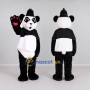 Custom Black and White Panda with Hat Mascot Costume Adult Full Body Suit for School Events