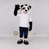 Custom Black and White Panda in T-Shirt Mascot Costume Adult Full Body Suit for School Events Custom Black and White Panda in T-Shirt Mascot Costume Adult Full Body Suit for School Events