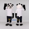 Custom Black and White Panda in T-Shirt Mascot Costume Adult Full Body Suit for School Events Custom Black and White Panda in T-Shirt Mascot Costume Adult Full Body Suit for School Events