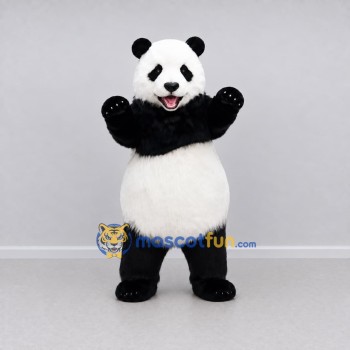 Custom Black and White Panda Mascot Costume Adult Full Body Suit for Wildlife Events Custom Black and White Panda Mascot Costume Adult Full Body Suit for Wildlife Events