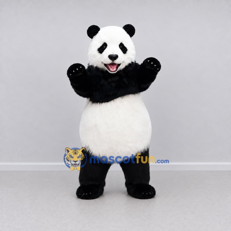 Custom Black and White Panda Mascot Costume Adult Full Body Suit for Wildlife Events Custom Black and White Panda Mascot Costume Adult Full Body Suit for Wildlife Events