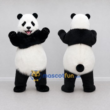 Custom Black and White Panda Mascot Costume Adult Full Body Suit for Wildlife Events