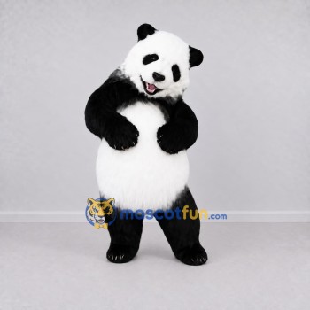 Custom Black and White Panda Mascot Costume Adult Full Body Suit for Wildlife Events Custom Black and White Panda Mascot Costume Adult Full Body Suit for Wildlife Events