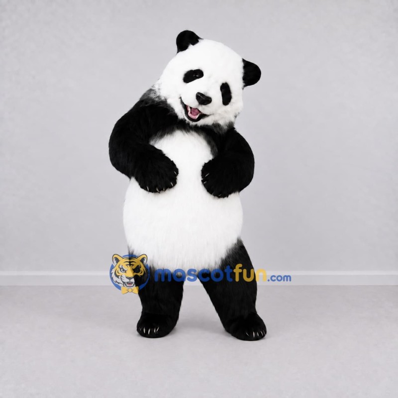 Custom Black and White Panda Mascot Costume Adult Full Body Suit for Wildlife Events Custom Black and White Panda Mascot Costume Adult Full Body Suit for Wildlife Events