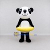 Custom Black White and Yellow Panda with Swim Ring Mascot Costume Adult Full Body Suit for Summer Events