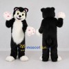 Custom Black and White Cat Mascot Costume Adult Full Body Suit for Children's Events Custom Black and White Cat Mascot Costume Adult Full Body Suit for Children's Events