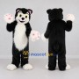 Custom Black and White Cat Mascot Costume Adult Full Body Suit for Children's Events