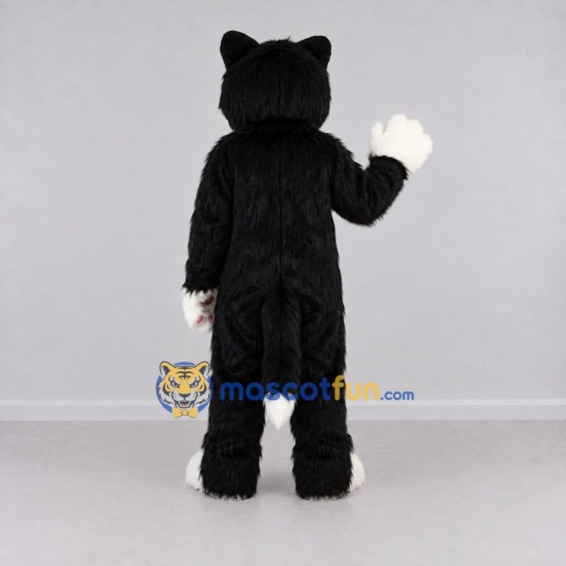Custom Black and White Cat Mascot Costume Adult Full Body Suit for Children's Events Custom Black and White Cat Mascot Costume Adult Full Body Suit for Children's Events