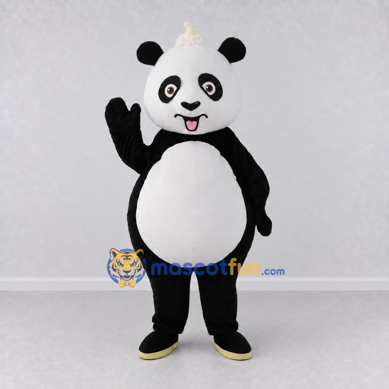 Custom Black and White Panda Mascot Costume Adult Full Body Suit for Children's Events Custom Black and White Panda Mascot Costume Adult Full Body Suit for Children's Events
