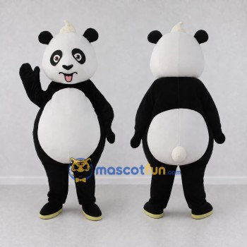 Custom Black and White Panda Mascot Costume Adult Full Body Suit for Children's Events