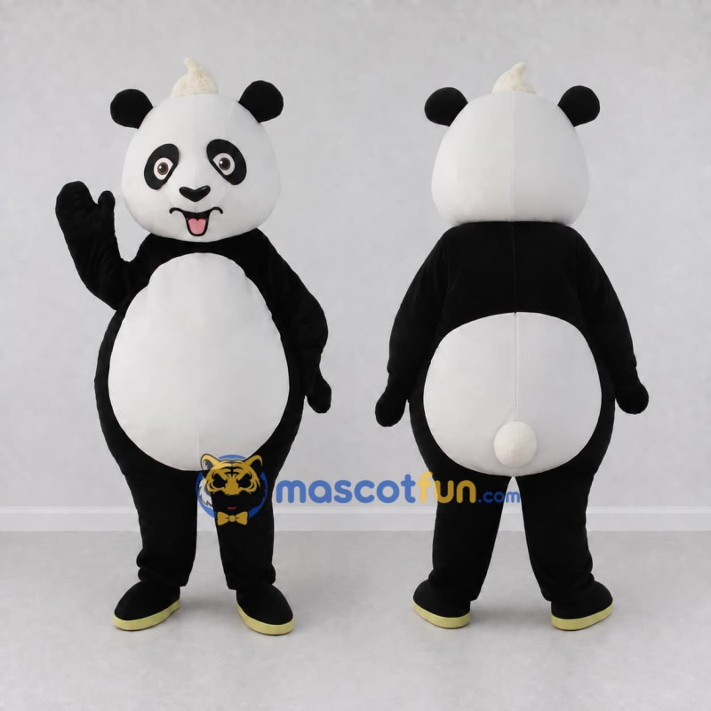 Custom Black and White Panda Mascot Costume Adult Full Body Suit for Children's Events Custom Black and White Panda Mascot Costume Adult Full Body Suit for Children's Events