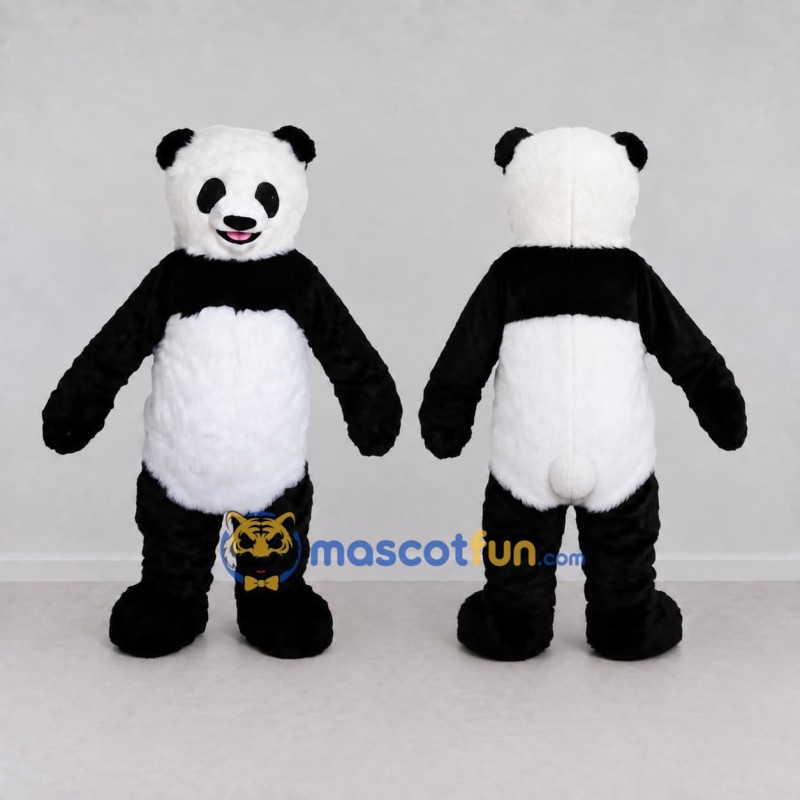 Custom Black and White Panda Mascot Costume Adult Full Body Suit for Wildlife Events Custom Black and White Panda Mascot Costume Adult Full Body Suit for Wildlife Events