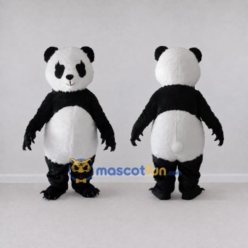 Custom Black and White Panda Mascot Costume Adult Full Body Suit for Children's Events