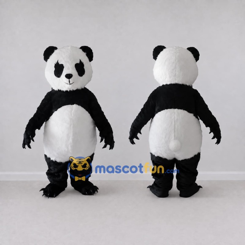 Custom Black and White Panda Mascot Costume Adult Full Body Suit for Children's Events Custom Black and White Panda Mascot Costume Adult Full Body Suit for Children's Events