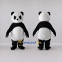 Custom Black and White Panda Mascot Costume Adult Full Body Suit for Children's Events