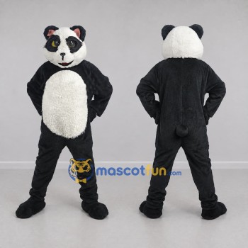 Custom Black and White Panda Mascot Costume Adult Full Body Suit for Children's Events