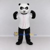 Custom Black and White Panda in Shirt Mascot Costume Adult Full Body Suit for School Events Custom Black and White Panda in Shirt Mascot Costume Adult Full Body Suit for School Events