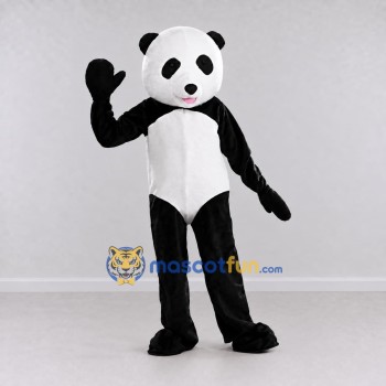 Custom Black and White Panda Mascot Costume Adult Full Body Suit for Children's Events Custom Black and White Panda Mascot Costume Adult Full Body Suit for Children's Events