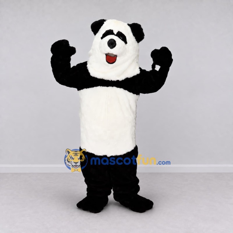 Custom Black and White Panda Mascot Costume Adult Full Body Suit for Children's Events Custom Black and White Panda Mascot Costume Adult Full Body Suit for Children's Events