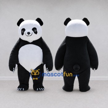 Custom Black and White Panda Mascot Costume Adult Full Body Suit for Parade Events