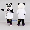 Custom Black and White Doctor Panda Mascot Costume Adult Full Body Suit for Health Awareness Events