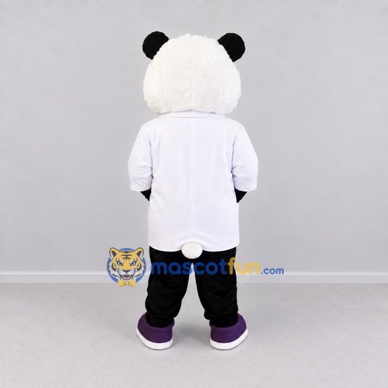 Custom Black and White Doctor Panda Mascot Costume Adult Full Body Suit for Health Awareness Events Custom Black and White Doctor Panda Mascot Costume Adult Full Body Suit for Health Awareness Events