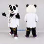 Custom Black and White Doctor Panda Mascot Costume Adult Full Body Suit for Health Awareness Events