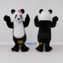 Custom Black White and Pink Panda with Flower Mascot Costume Adult Full Body Suit for Children's Events