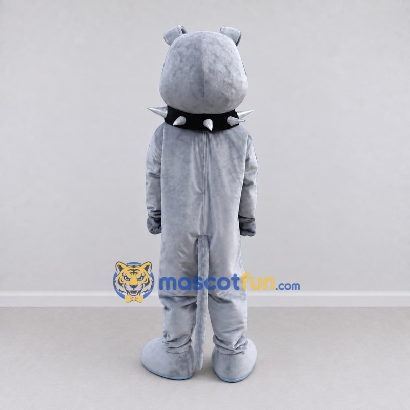 Custom Gray Bulldog Mascot Costume Adult Full Body Suit for Sports Events Custom Gray Bulldog Mascot Costume Adult Full Body Suit for Sports Events