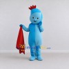 Custom Blue and Red Crested Creature Mascot Costume Adult Full Body Suit for Children's Events