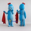 Custom Blue and Red Crested Creature Mascot Costume Adult Full Body Suit for Children's Events