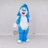 Custom Blue and White Dog Mascot Costume Adult Full Body Suit for Children's Events