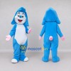 Custom Blue and White Dog Mascot Costume Adult Full Body Suit for Children's Events