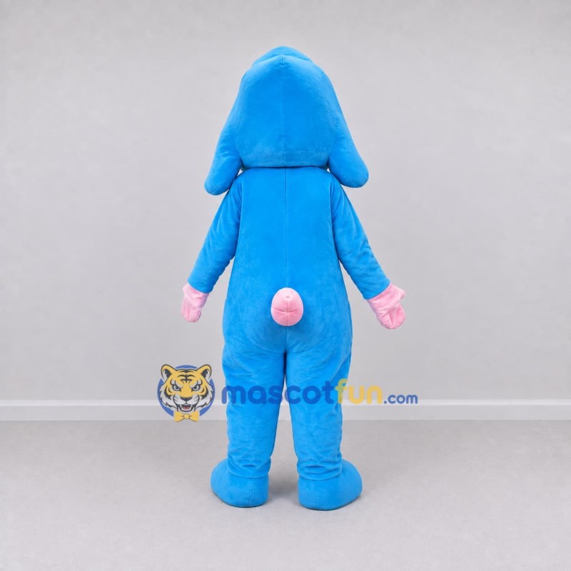 Custom Blue and White Dog Mascot Costume Adult Full Body Suit for Children's Events