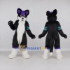 Custom Black White and Purple Fox Character Mascot Costume Adult Full Body Suit for Costume Parties Custom Black White and Purple Fox Character Mascot Costume Adult Full Body Suit for Costume Parties