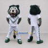 Custom Gray White and Green Lion in Sportswear Mascot Costume Adult Full Body Suit for Sports Events Custom Gray White and Green Lion in Sportswear Mascot Costume Adult Full Body Suit for Sports Events