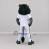Custom Gray White and Green Lion in Sportswear Mascot Costume Adult Full Body Suit for Sports Events Custom Gray White and Green Lion in Sportswear Mascot Costume Adult Full Body Suit for Sports Events