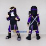 Custom Black Purple and Gold Samurai Warrior Mascot Costume Adult Full Body Suit for Costume Parties