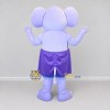Custom Lavender and Purple Elephant in Shorts Mascot Costume Adult Full Body Suit for Children's Events Custom Lavender and Purple Elephant in Shorts Mascot Costume Adult Full Body Suit for Children's Events