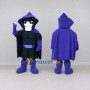 Custom Black and Purple Hooded Ninja Mascot Costume Adult Full Body Suit for Costume Parties